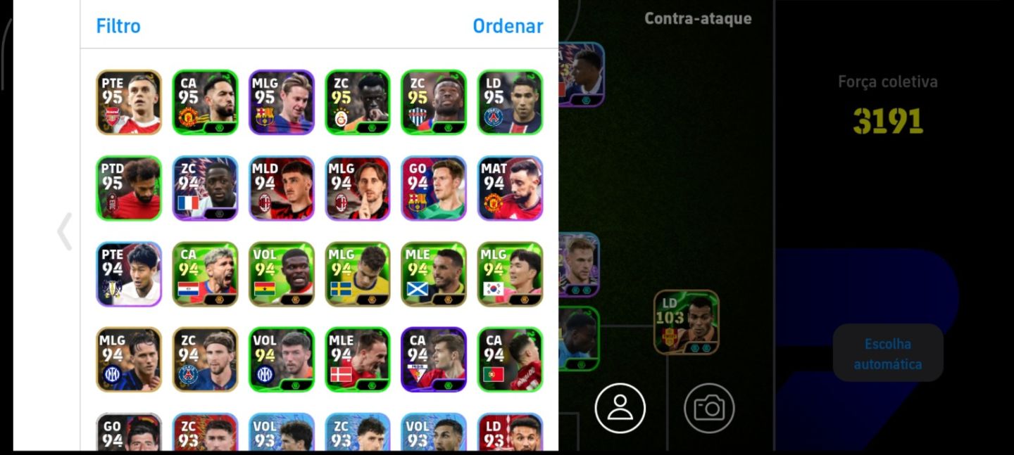 Conta eFootball TOP | Buffon 105, Neymar BT, Cafu 103, Pack França