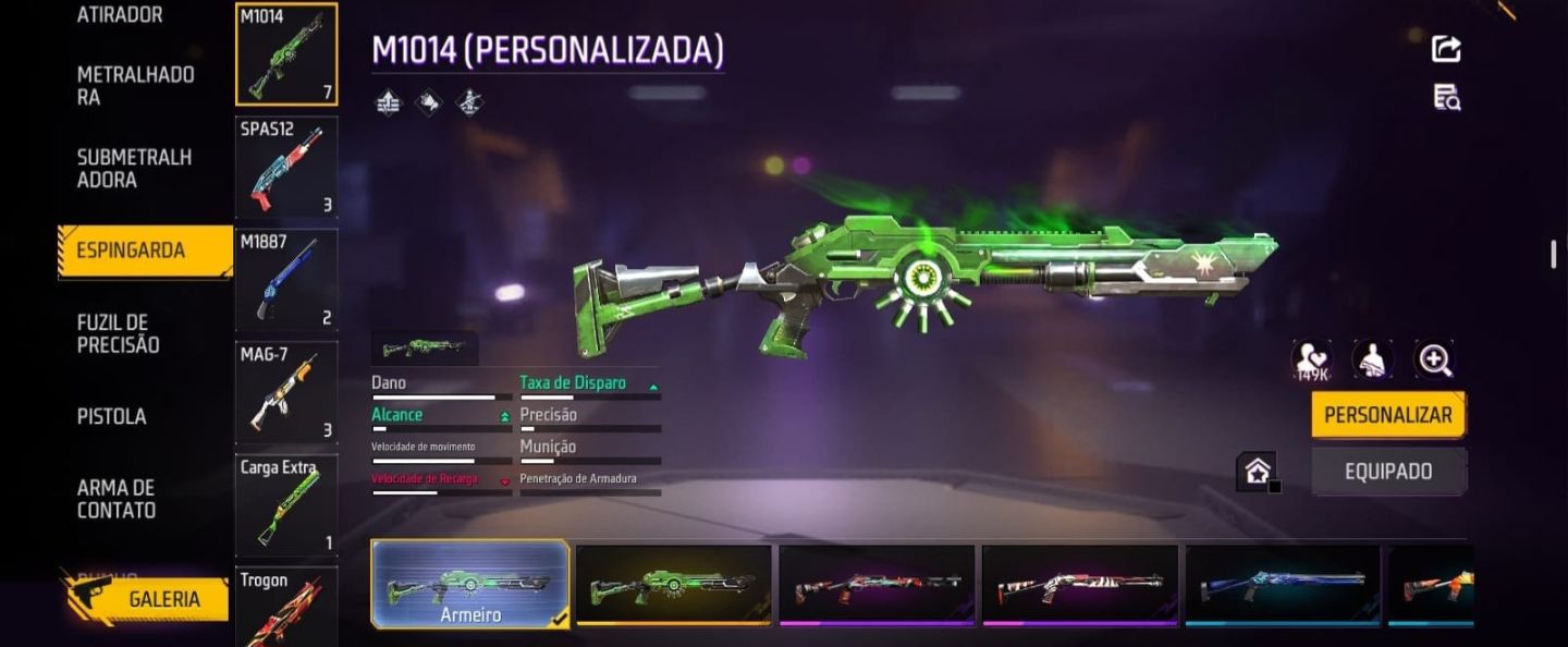 Conta free fire rara