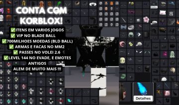 Conta ROBLOX com korblox mais de 27k de robux gastos ( VALOR NEGOCIÁVEL)