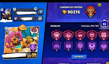 Conta de brawl stars com mais de 90mil troféus