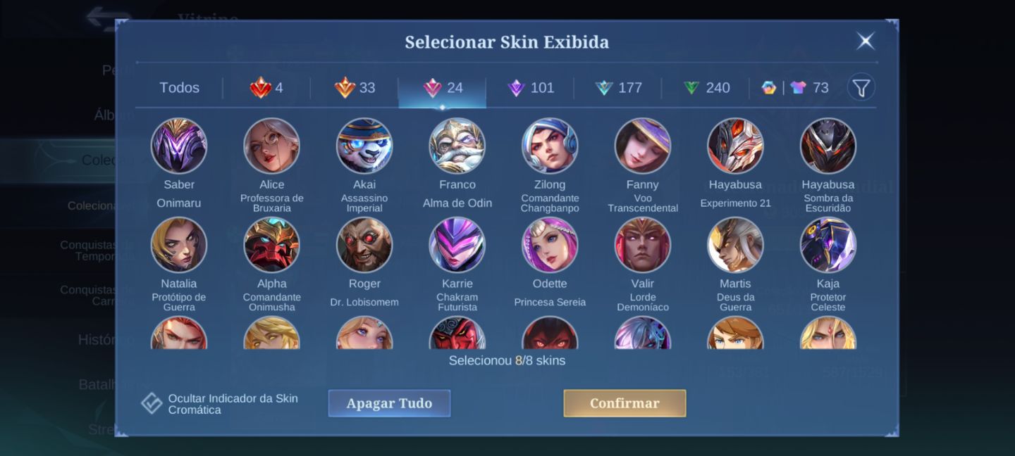 Mobile Legend CONTA COLECIONADOR MUNDIAL