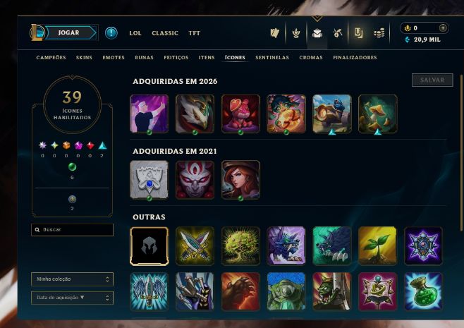 CONTA BRONZE 3 + ESPOLIOS + 2 SKINS +ZED M10 - Handlevel + 100% SEGURA - FA