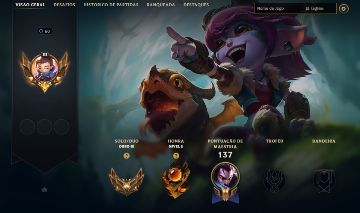 CONTA GOLD 3 / 10K EA / 21 SKINS / 85% WR / MMR BUFFADO / VEX EMISSÁRIA / ZED