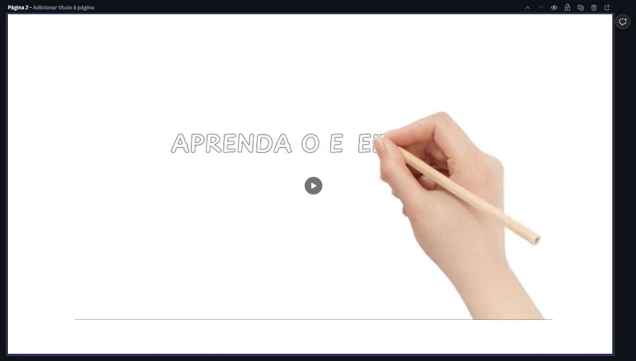 Efeito Mãozinha que escreve