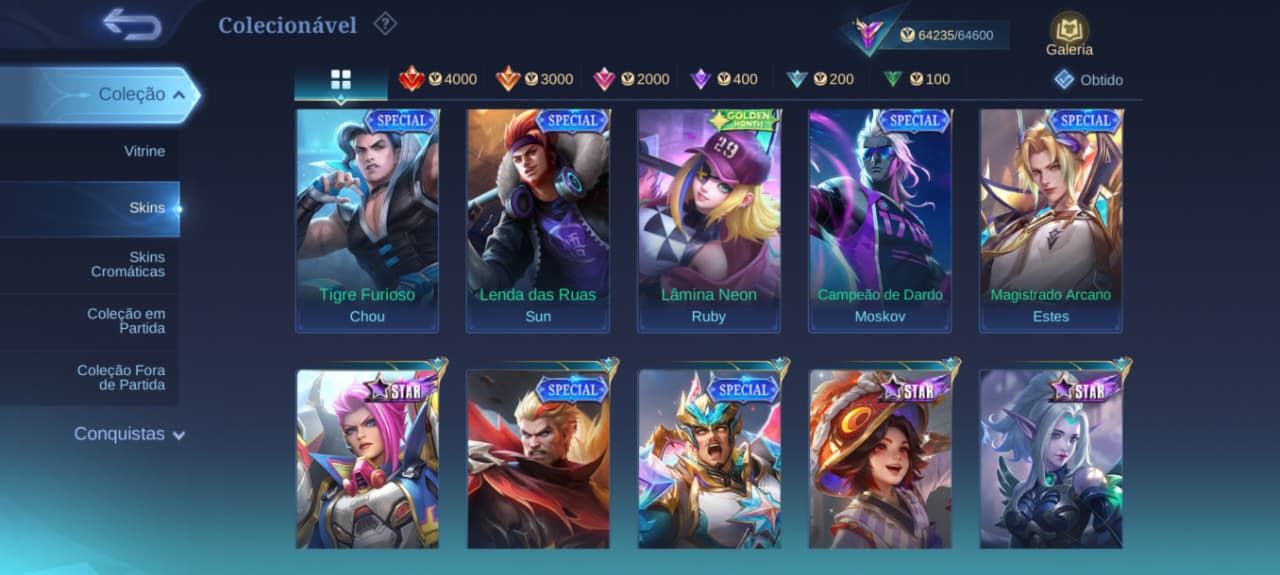 CONTA MLBB | GRANGER M7 PRIME | EUDORA LUCKYBOX | 7 ZODIAC | 253 SKINS.