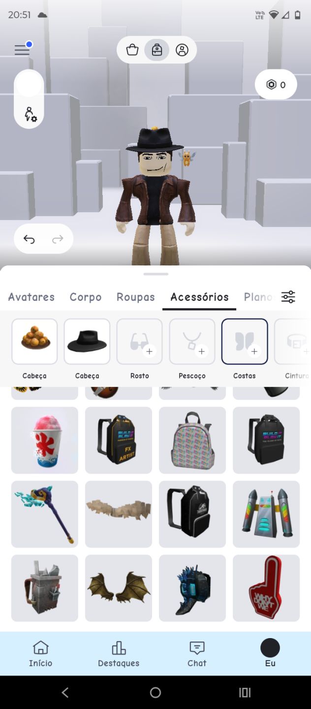 Conta Roblox Completa: Roupas 3D, Cabelos, Corpos, Acessórios e Emotes!