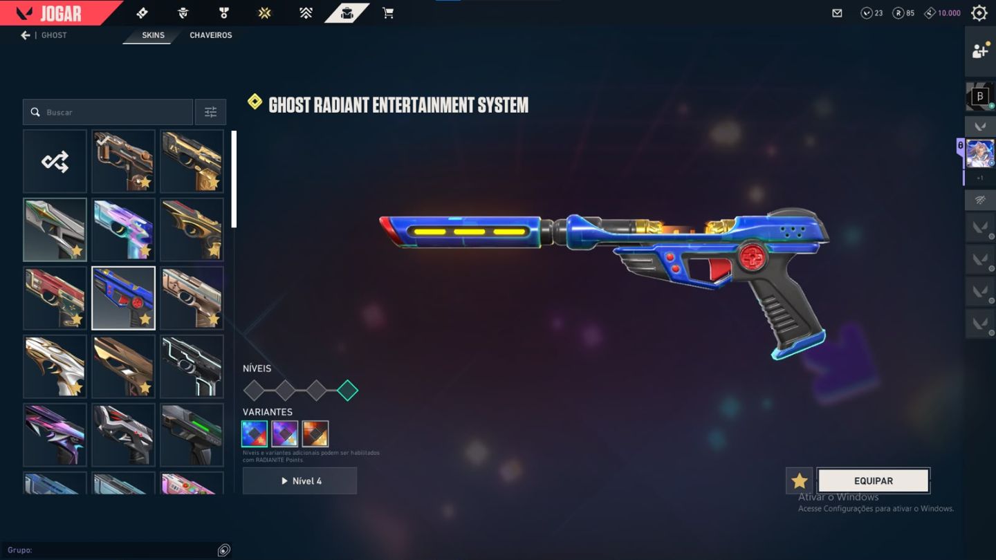 CONTA COM DIVERSAS SKINS E CARDS DO BETA
