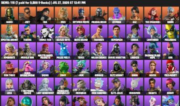 CONTA FORTNITE COM 115 OLD Skin- 196 Pickaxes-122 Emotes