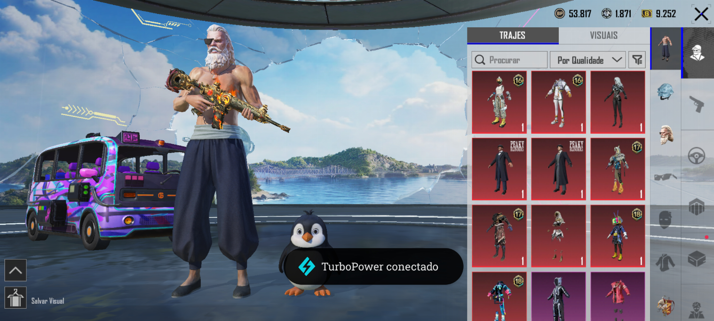 CONTA PUBG MOBILE FULL + SKIN GLACIAL E INFERNAL