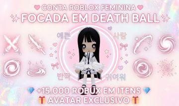 CONTA ROBLOX FEMININA: Focada em Death Ball