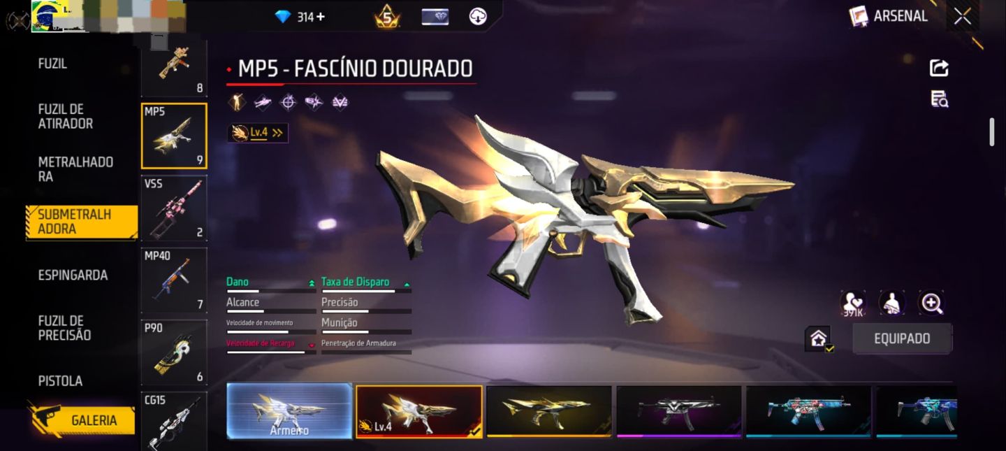Conta Free Fire 5 Anos FULL Personagens, 20+ Gelo, Skins Raras e 20x Mestre!