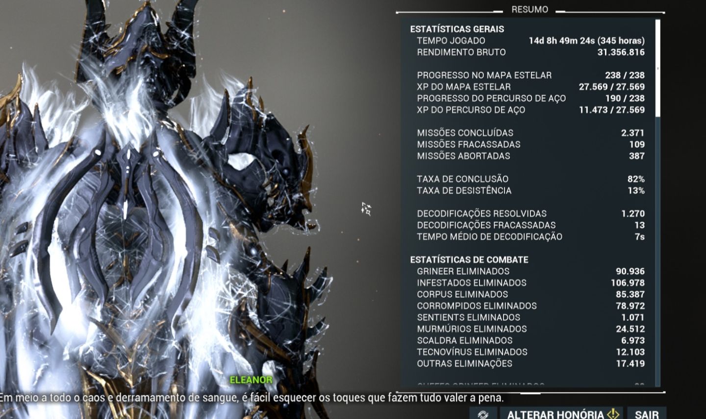 Conta warframe MR19, saldo atual: 570 platinas