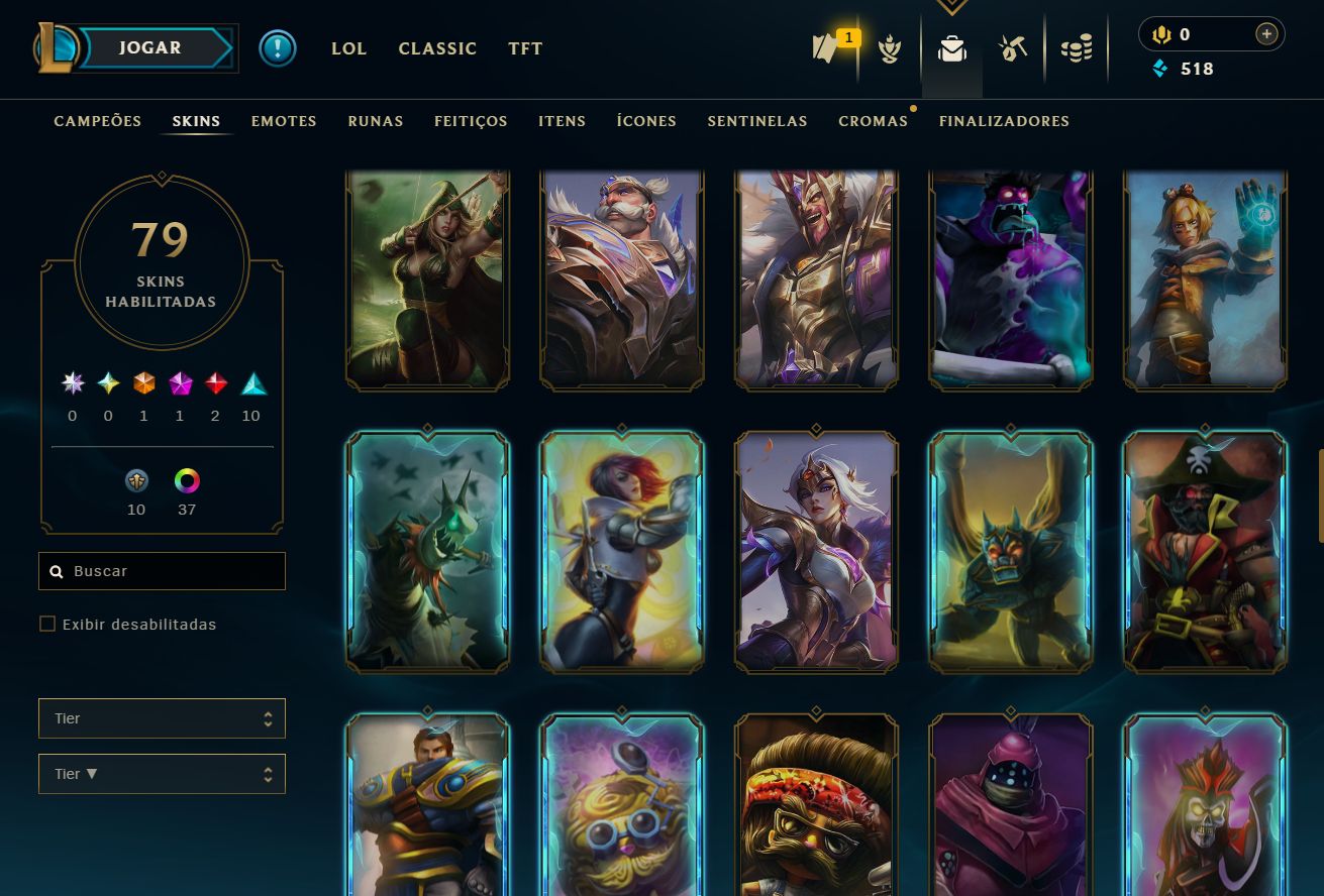 [ACESSO IMEDIATO] Esmeralda IV 79 Skins 165 Campeões MMR Buffado