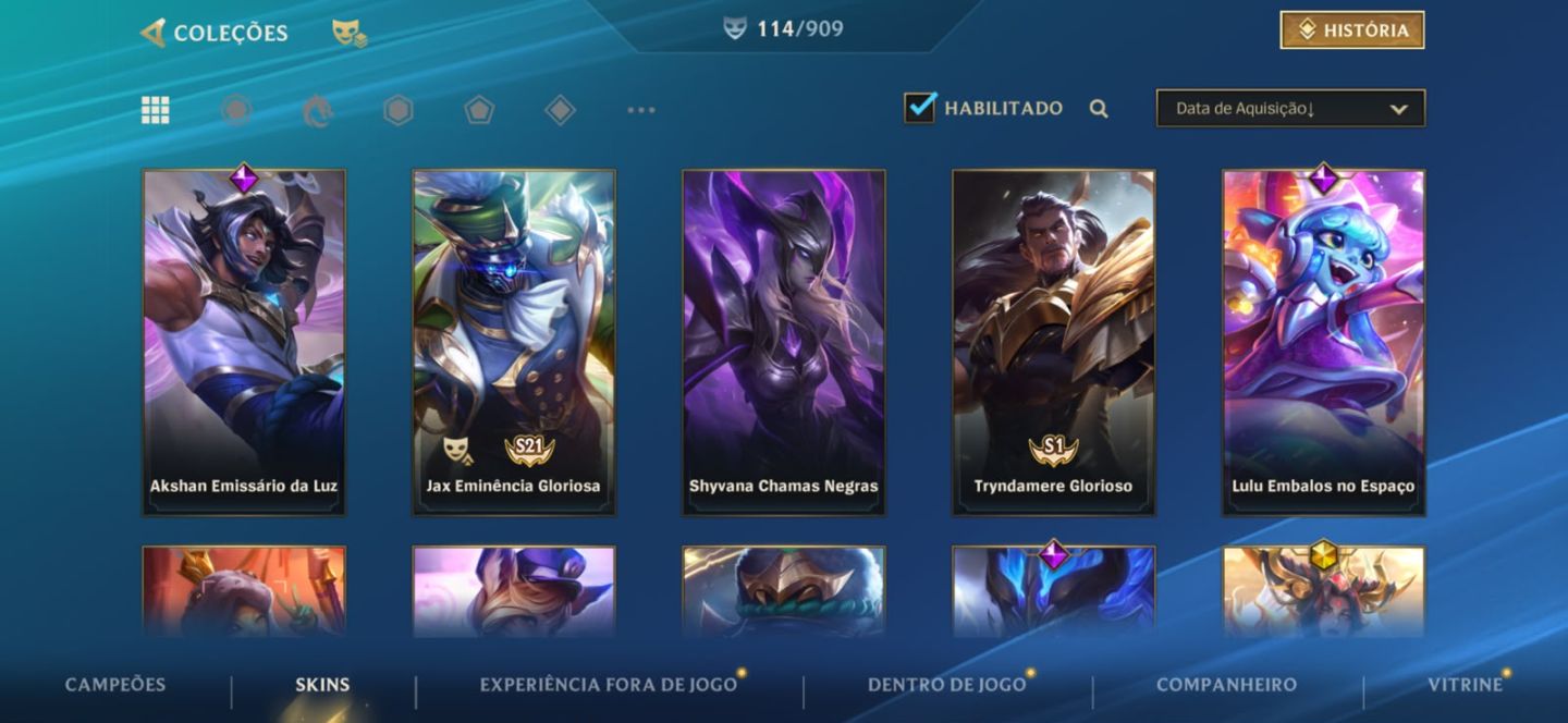Conta Wild Rift - 115 skins - Diamante - todos os campeões