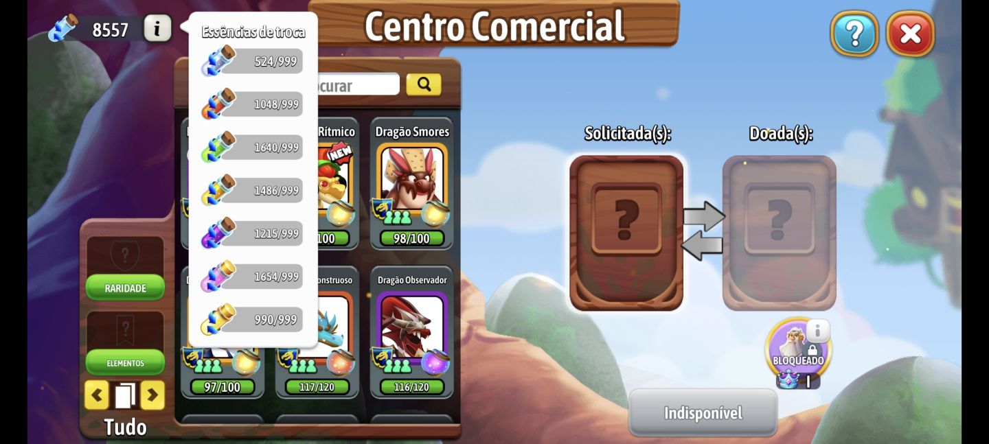 Conta De Dragon City Quase Full Skins