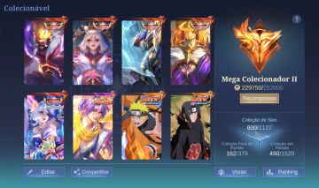 Conta Colecionador 602 Skins com valor de desapego