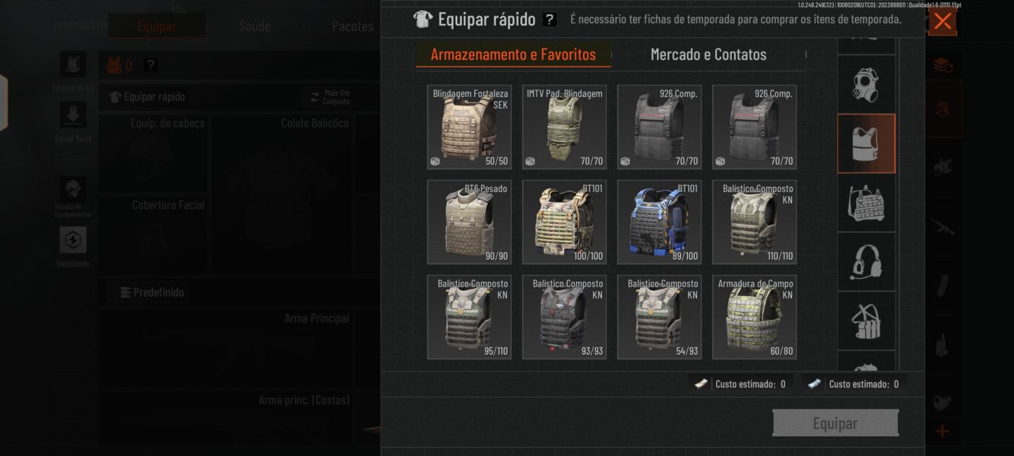 Conta arena brekaut mobile. Com skin de faca e personagem paga e armazém alto