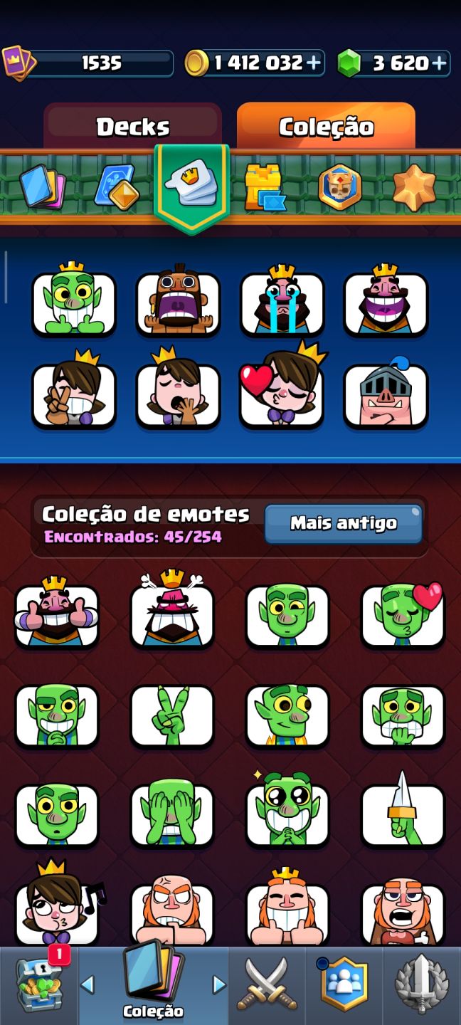 Conta Clash Royale level 1530 e 10090 troféus