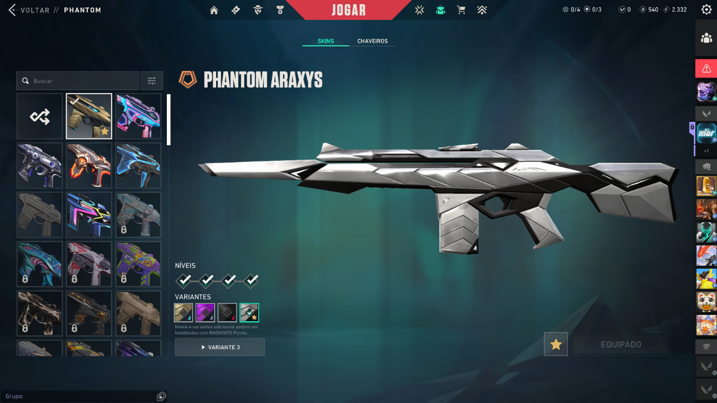 CONTA DE VALORANT COM SKINS, VANDAL, FACA, PHANTOM, 4 PASSES COMPLETOS, SMURF