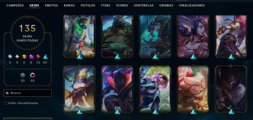 Conta Level 405 Corki Barão Vermelho 13 Lendárias 60epica 30 Legadas esmeralda 4