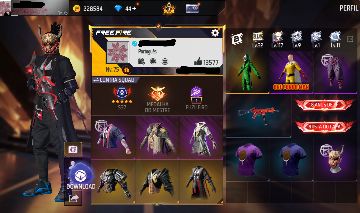 CONTA DE FREE FIRE GEMADA NÍVEL 75 COM PRIMEIRO PASSE
