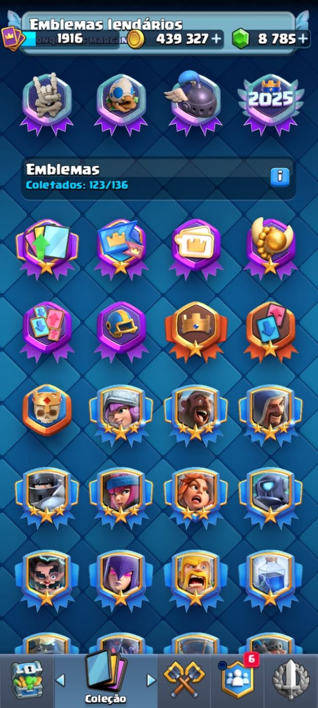 Clash Royale rei nível 16 + 8700 gemas + Full cartas + Evoluções + Heróis e mt++