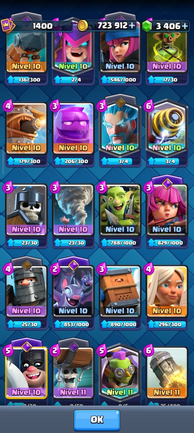 Conta de clash Royale muito top