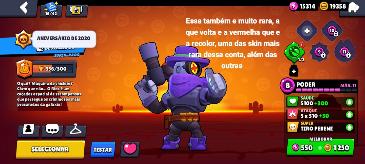 BRAWL STARS: CONTA MUITO RARA DE 2019!