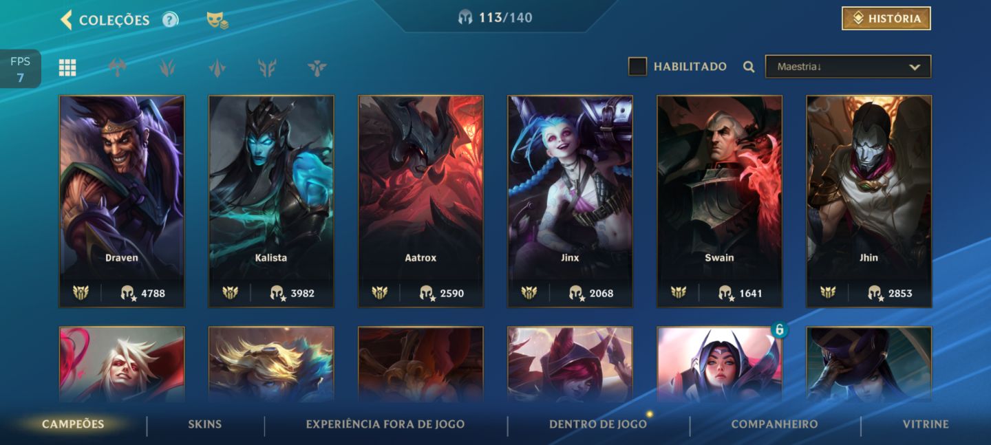 Conta Wild Rift a venda mestre+ com várias skins