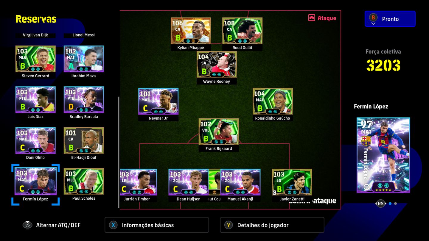 Conta eFootball Steam 3203 Força + Gullit, mbappe blitz culler, e jogos