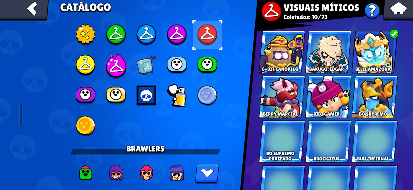 CONTA BRAWL STARS COM MUITOS BRAWLERS