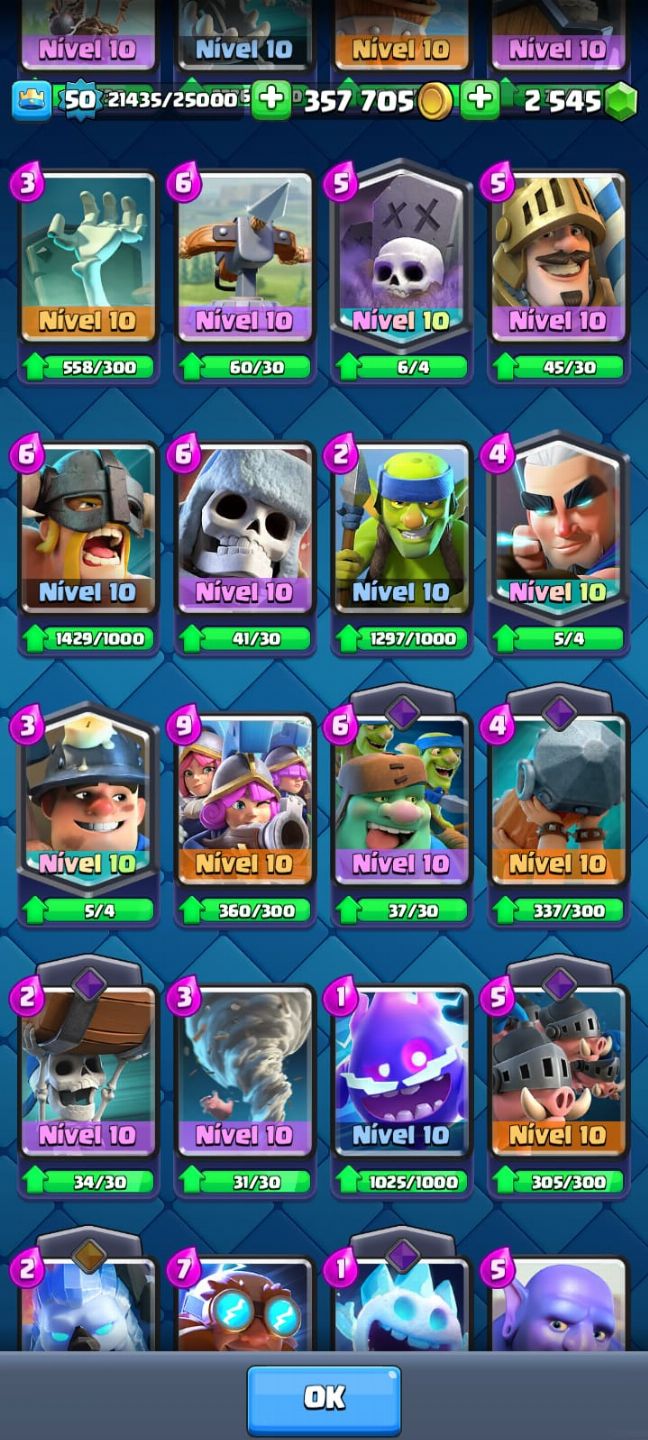 CONTA DE CLASH ROYALE + 10K TROFÉU MEGA LVL 16 EVO