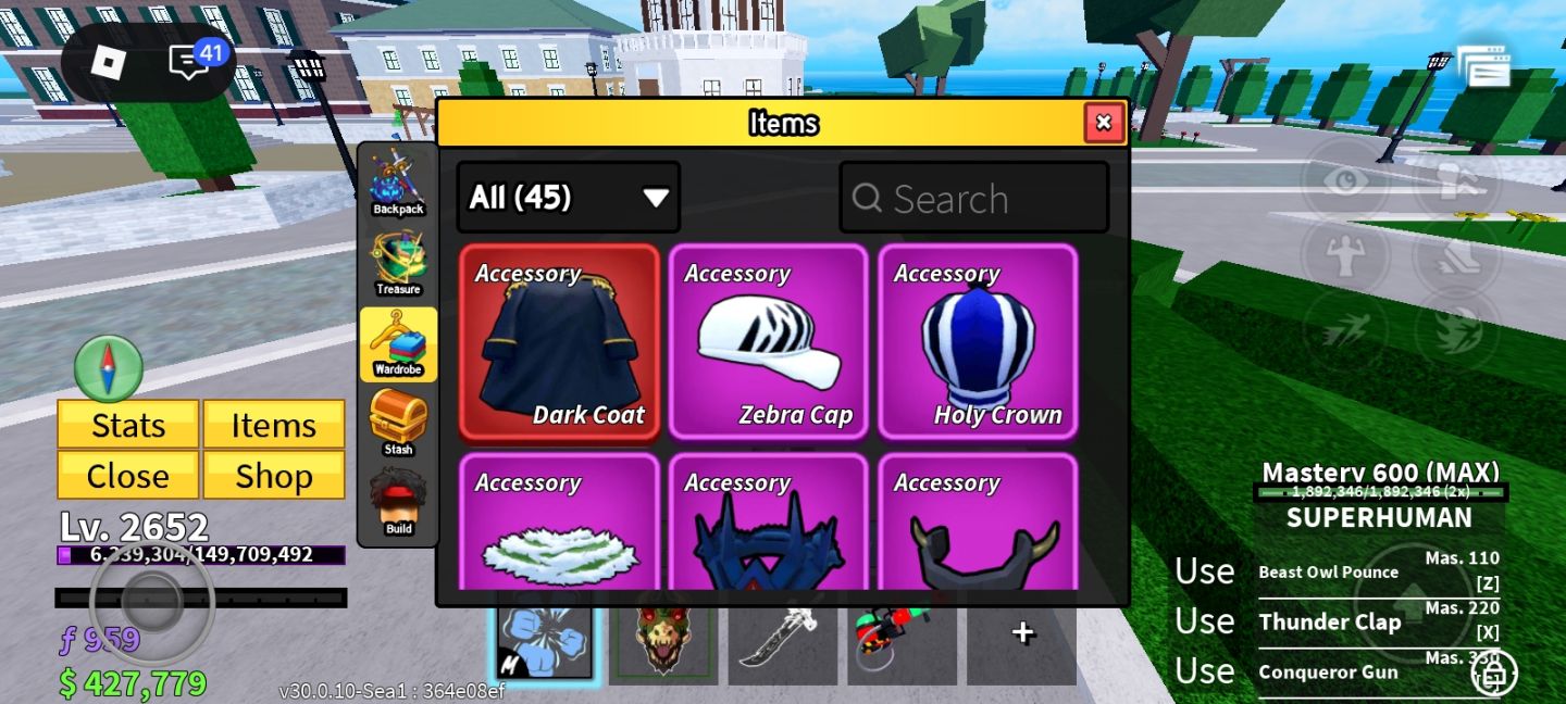 Conta Roblox (project slayers, 1 limited itens, Blox Fruits)