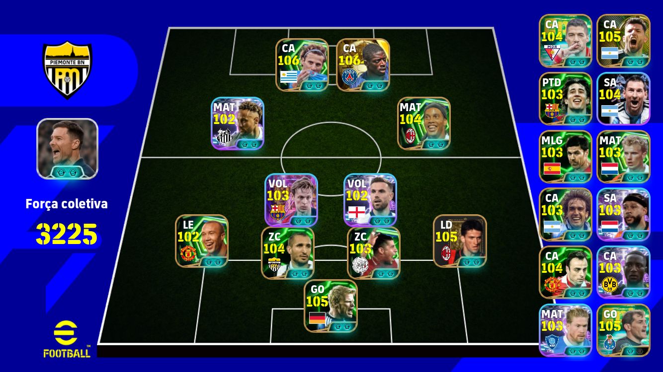 CONTA EFOOTBALL COM DEMBELE BALLON DOR++RONALDINHO GAUCHO + FORLAN++