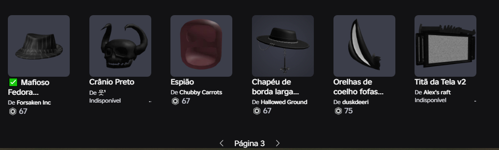 CONTA DE ROBLOX UNISSEX