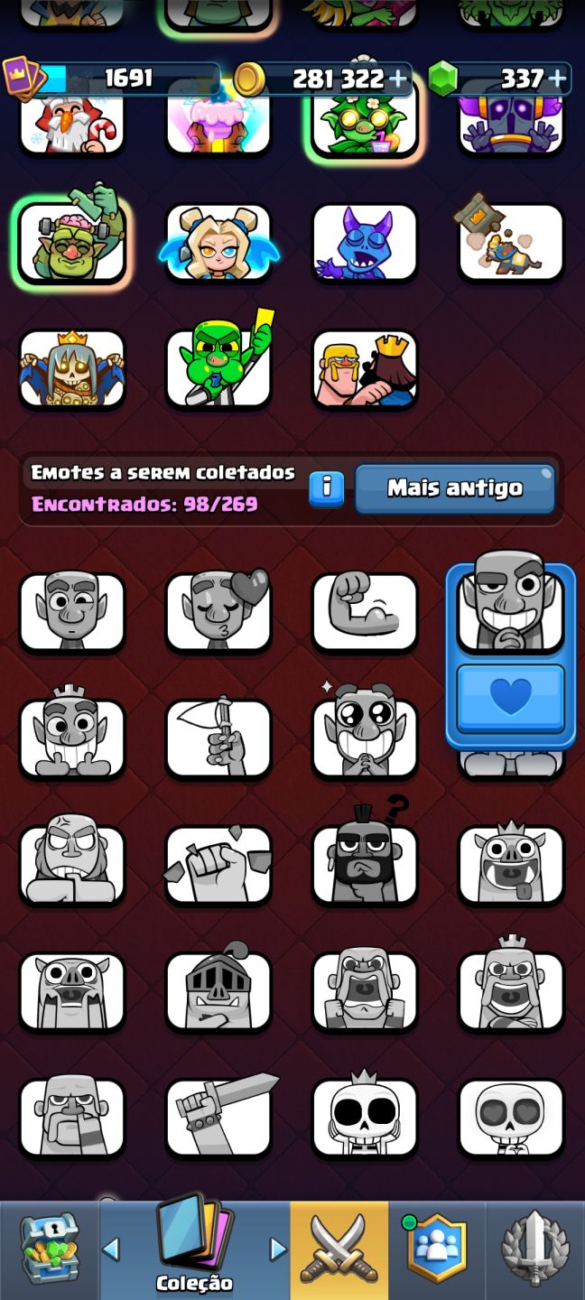 CONTA CLASH ROYALE ANTIGA E MUITO UPADA COM MUITAS CARTAS LVL 16 E COM RANKED