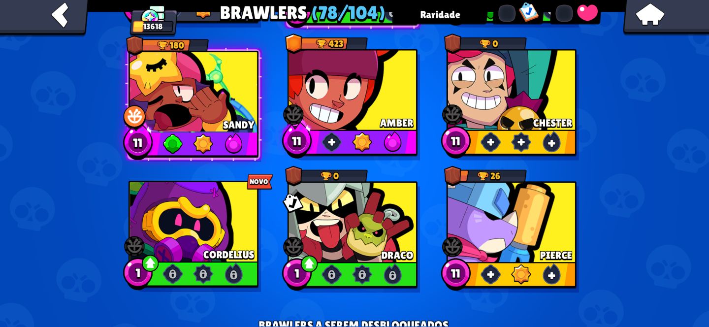 Conta de Braw Stars, 78 brawlers