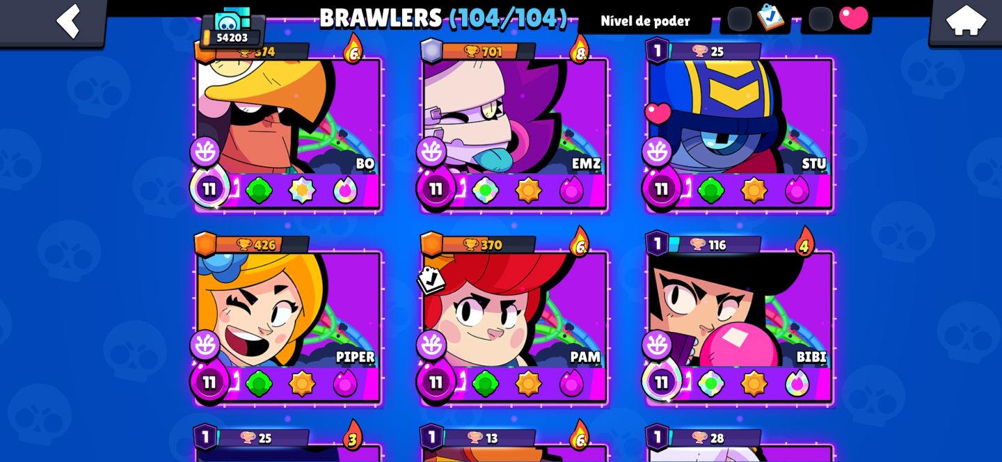 CONTA DE BRAWL STARS MUITO UPADA