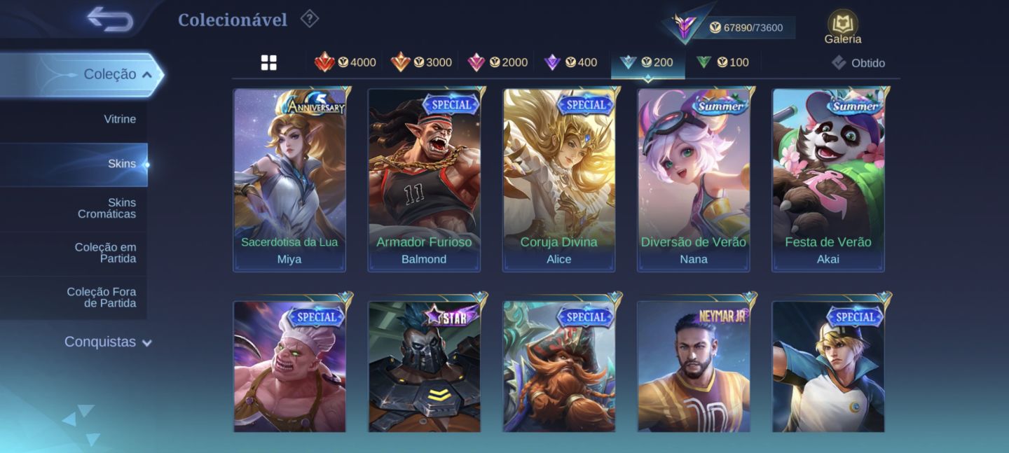 Conta Mobile Legends Lendária