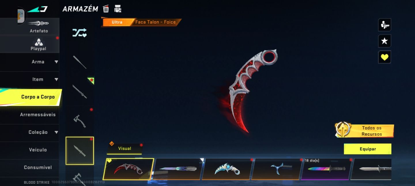 CONTA BLOOD STRIKE COM BASTANTE ITEN RARO ANTIGO E ATUAL
