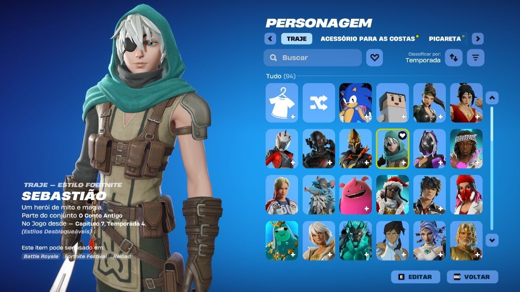 CONTA FORTNITE FULL ACESSO - STW FUNDADOR + GLOW + 94 SKINS + JOGOS NA EPIC