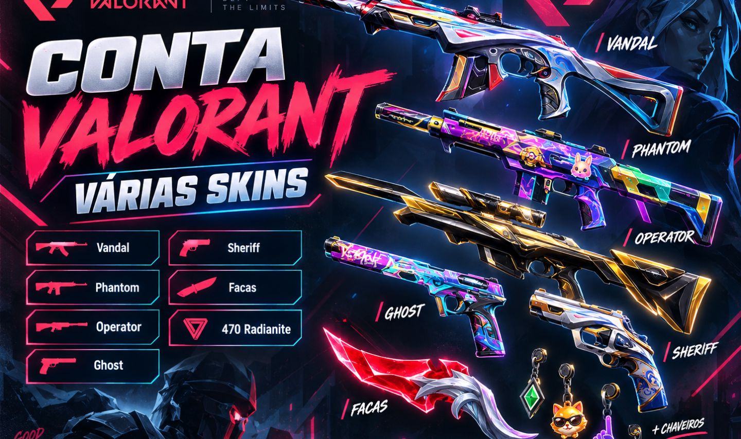 CONTA VALORANT | CHAMPIONS 2023 | 5 FACAS | 8+ VANDALS | MUITAS SKINS