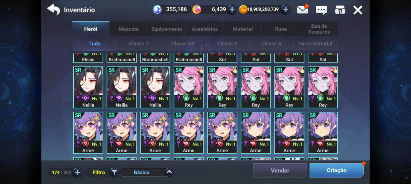 Conta End Game Grand Chase Mob