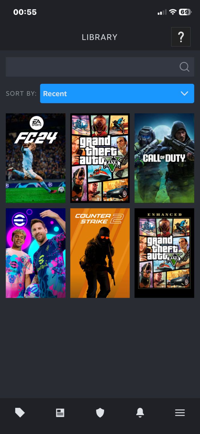 CONTA STEAM COM EA FC 24 E GTA V encharged