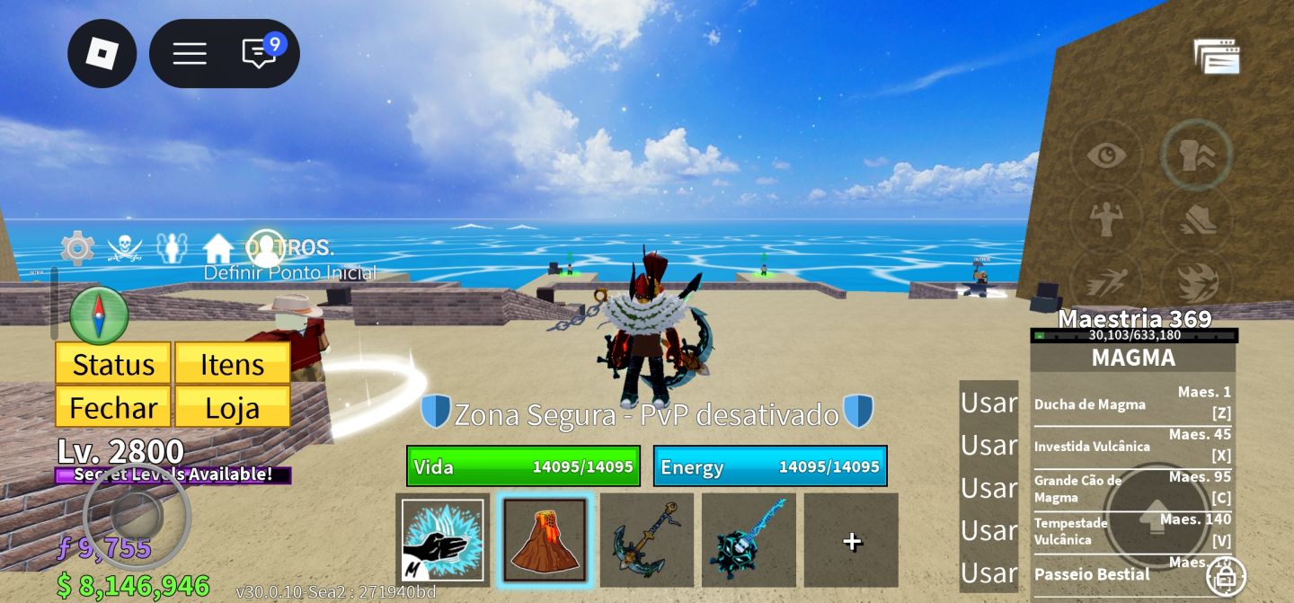 CONTA BLOX FRUITS NÍVEL 2800 + GODHUMAN + SKULLGUITAR + CDK