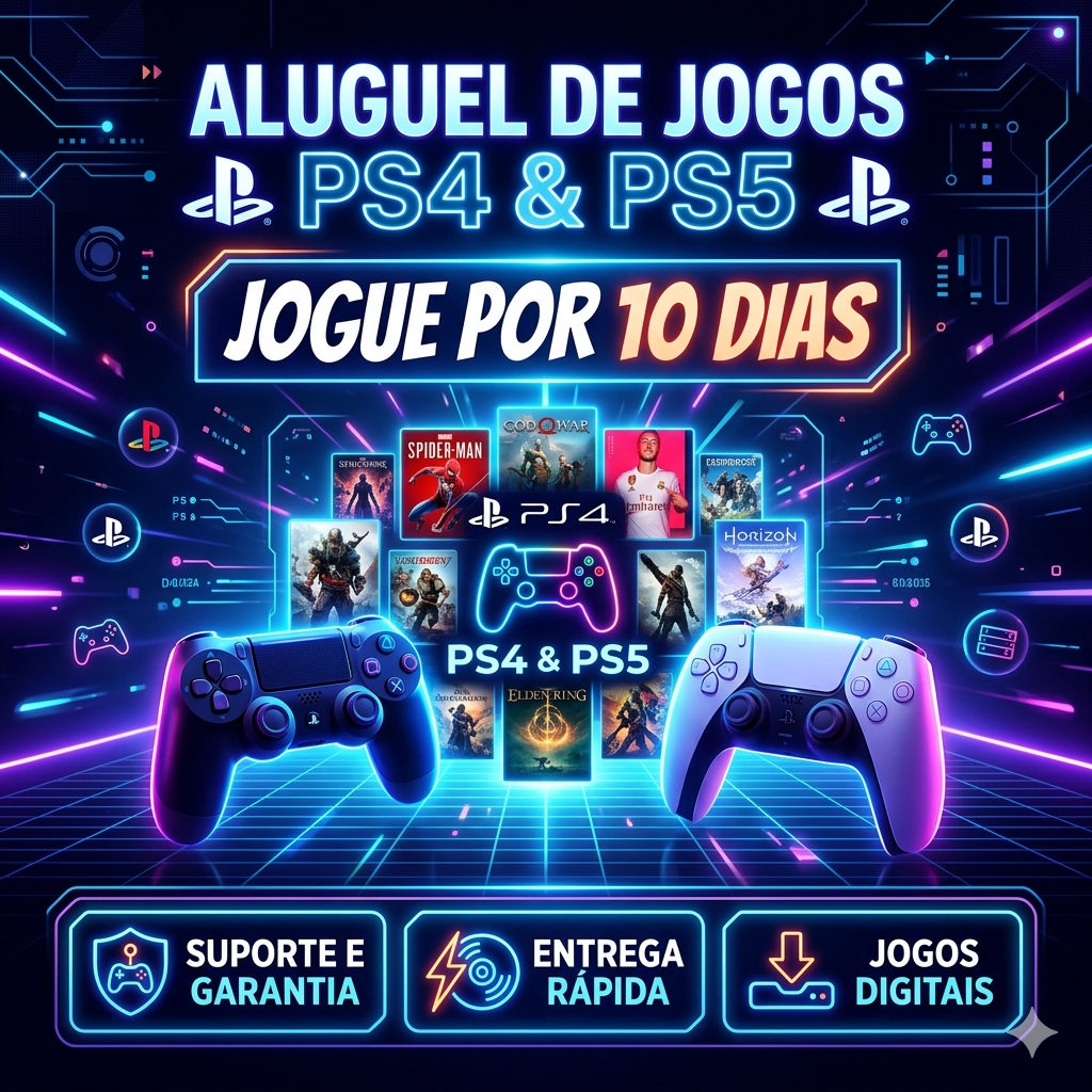 ALUGUEL DE JOGOS PS4 & PS5