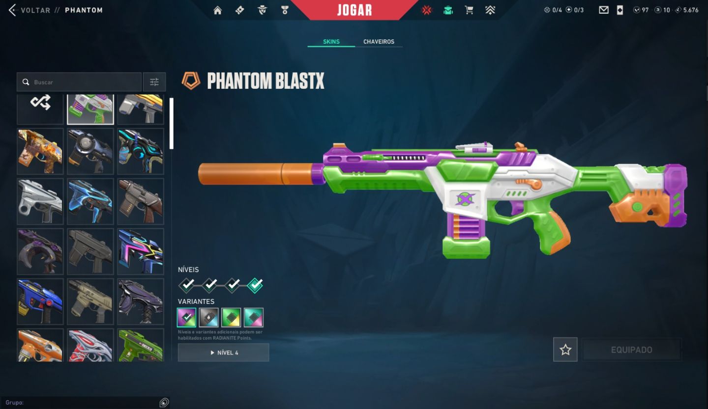 Conta valorant com +4000 gastos em skins e passes. Dono único 100% seguro