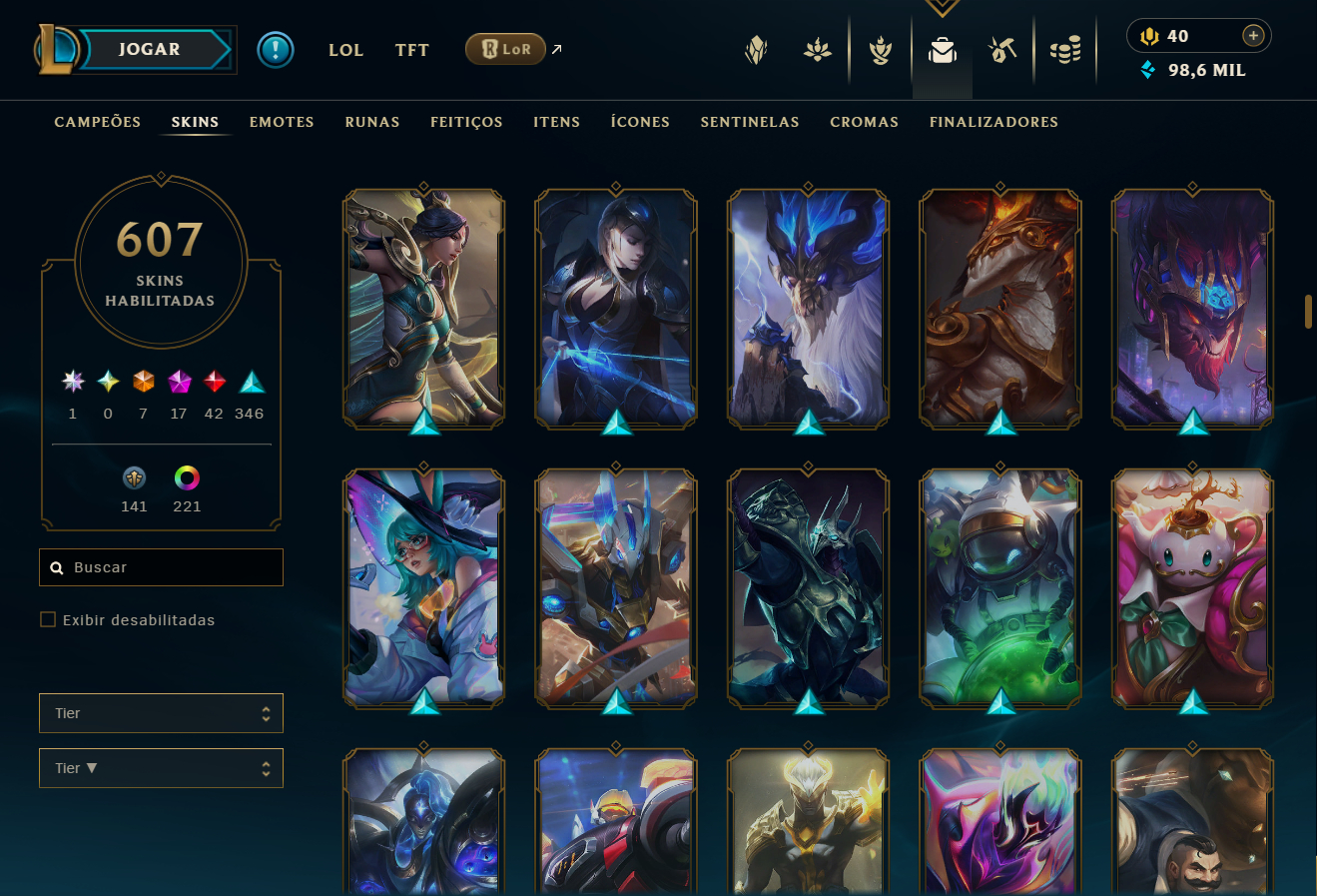 CONTA ESMERALDA | 607 SKINS | 340 EMOTES | 174 CROMAS