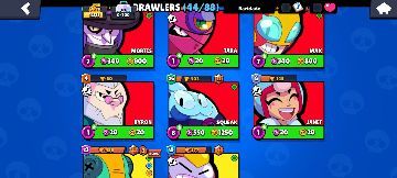 Conta de Brawl Stars com 10k de troféus lendários e Brawlers com skin Lunar