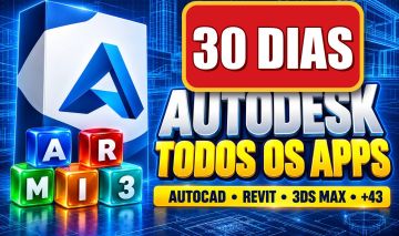Conta Autodesk 30 Dias | Todos os Apps: AutoCAD, Revit, 3ds Max
